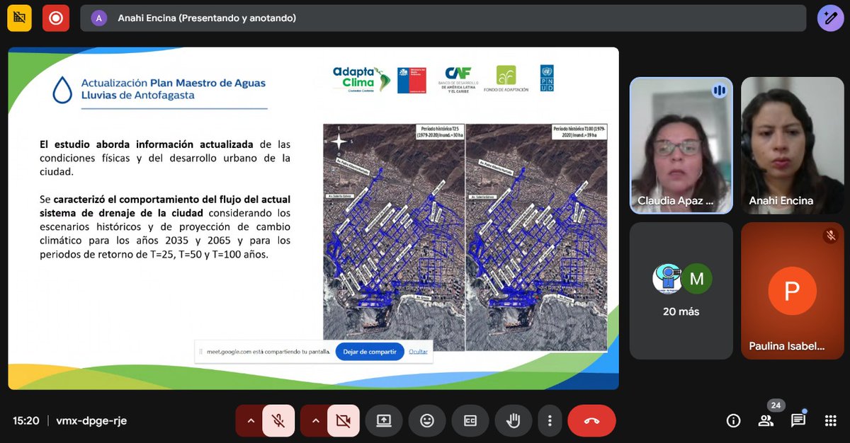 Adapta_Clima's tweet image. #RDD🤝Nos reunimos con el @mop_chile 🇨🇱 y consultores externos para presentar el proyecto y sus componentes. 
🌍El foco: incorporar la variable de cambio climático en la obra de control aluvional en quebrada Bonilla, avanzando hacia infraestructuras más resilientes y sostenibles.