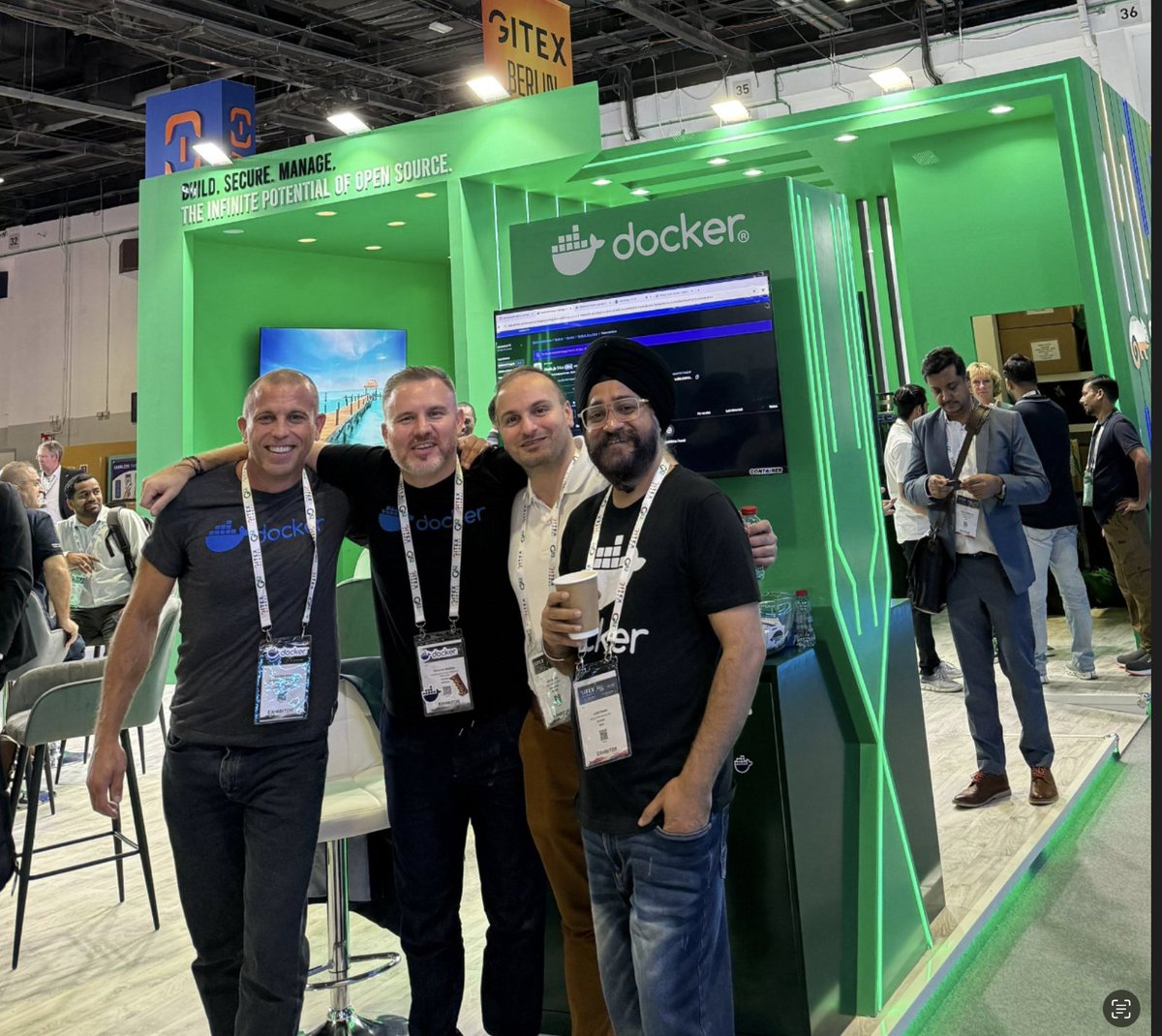 ajeetsraina's tweet image. Traffic jams couldn’t stop @Docker team at #GITEX2025 🚀
Amazing chats with Data Engineers, Founders & AI Practitioners about how Docker powers the next wave of secure & scalable AI dev.
Demoed:
🛡️ Docker Hardened Images
⚙️ MCP Toolkit
🤖 Model Runner
🌍 #Dubai @GITEX_GLOBAL