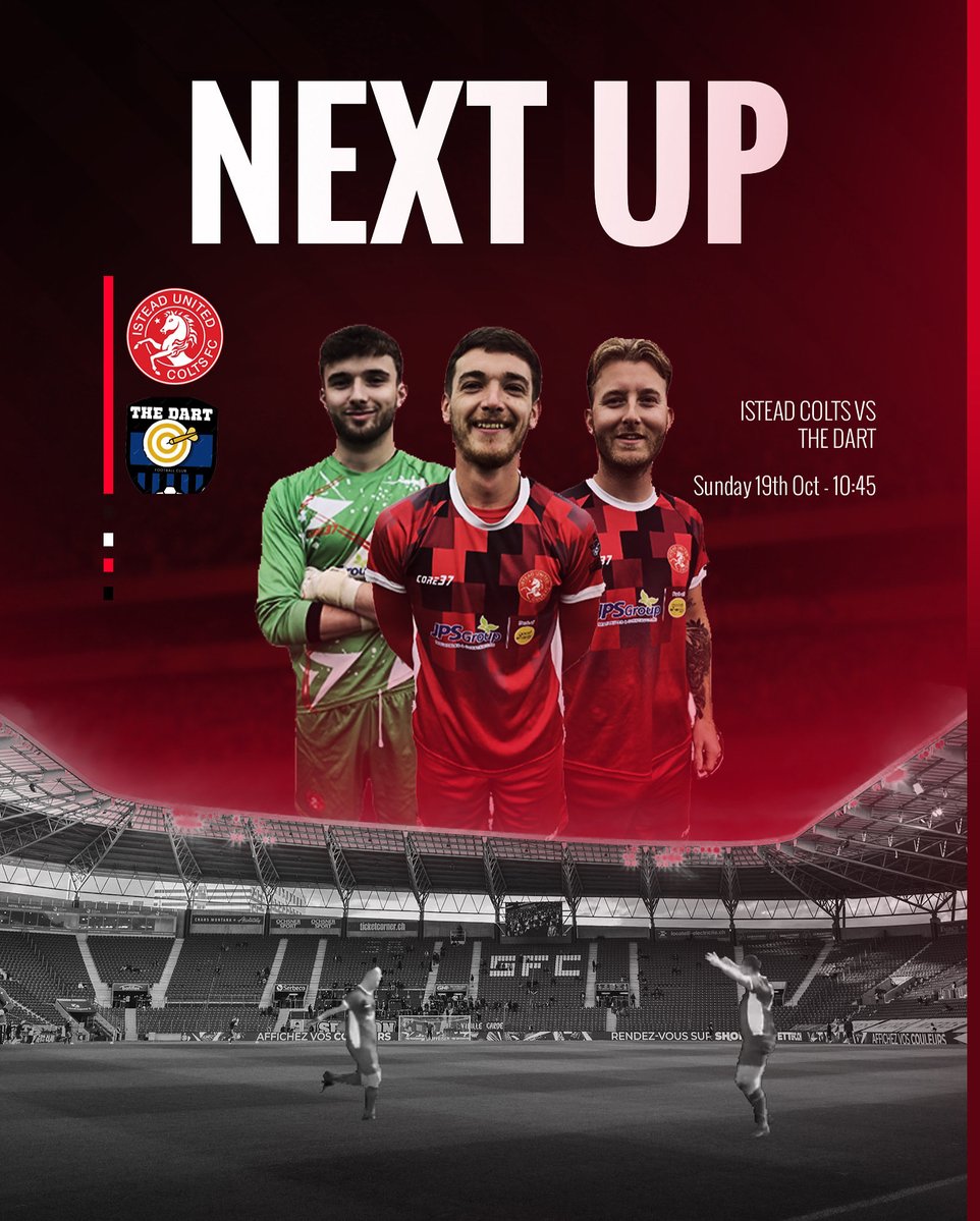 Istead United Colts FC (@isteadutd) on Twitter photo 🚨NEXT UP🚨
We face familiar opponents <a href="/DartFc2024/">The Dart FC</a> for our second meeting in the league after just a few games.
⏰10:45
📍IRCA
📆19/10/25 🚨NEXT UP🚨
We face familiar opponents <a href="/DartFc2024/">The Dart FC</a> for our second meeting in the league after just a few games.
⏰10:45
📍IRCA
📆19/10/25
