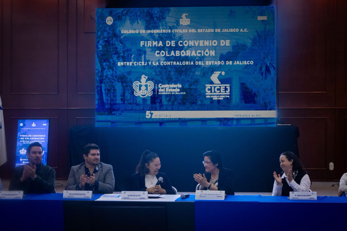 cicej_'s tweet photo. El CICEJ y la Contraloría del Estado de Jalisco (@ContraloriaJal) firmaron un convenio de colaboración que consolida una alianza clave para impulsar la ética, la transparencia y la responsabilidad profesional en la Ingeniería Civil. https://t.co/5z0OfpGVDA