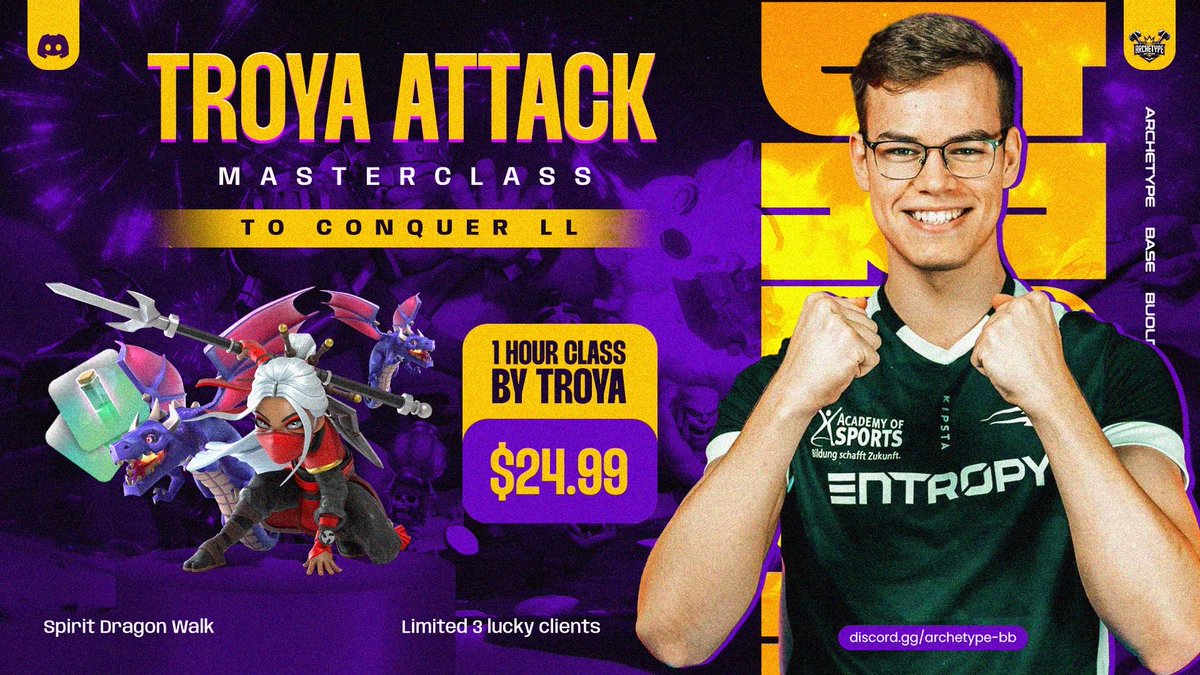 ⚔️ The balance update flipped the Legends meta.

Most are still figuring it out — we already built the answers.

🚀 Your path to +320 daily starts here.
🎯 Limited slots for the Legend Masterclass.

💸 $5 off for @LegendSub users.

👉 discord.gg/archetype-bb

#ClashofClan