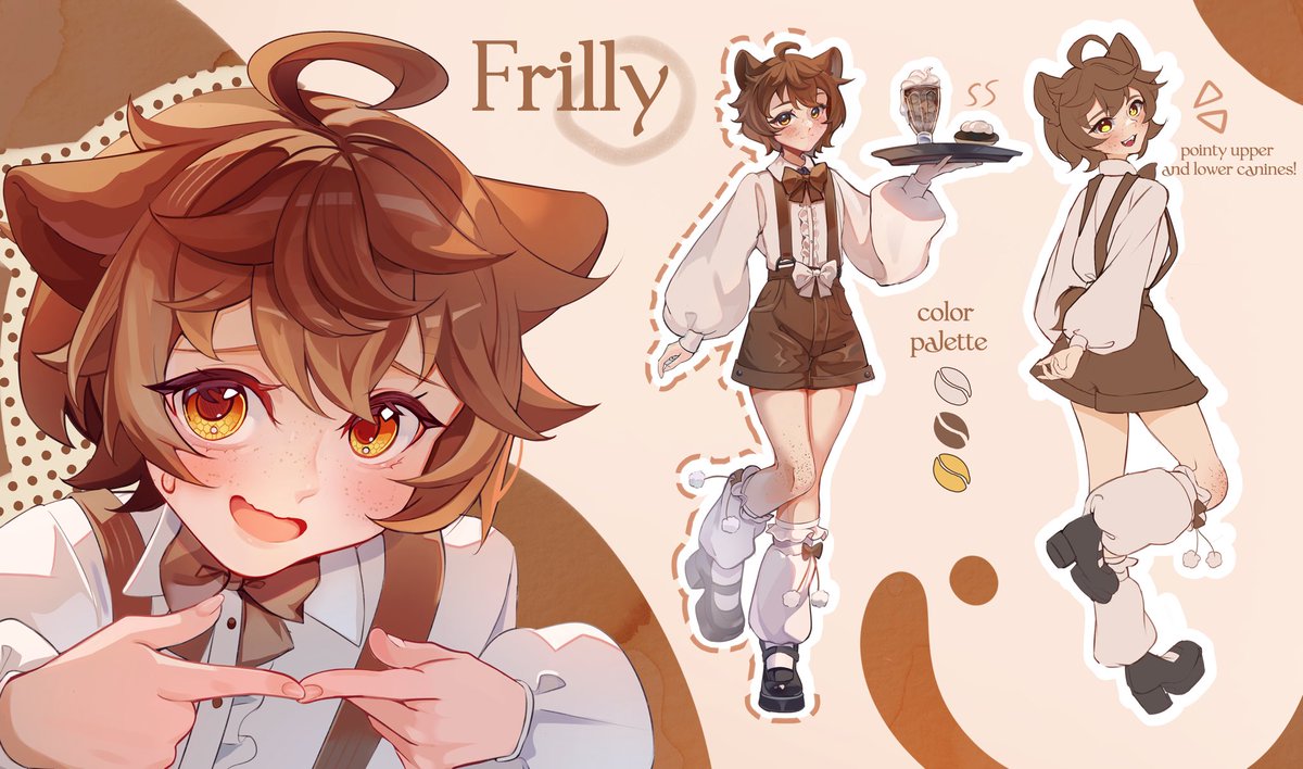 FrillyVT's tweet image. Beary pleased to show off my new reference sheet!!! ʕ •ﻌ•ྀིྀི ʔ 

#xchiila - #frillybearart