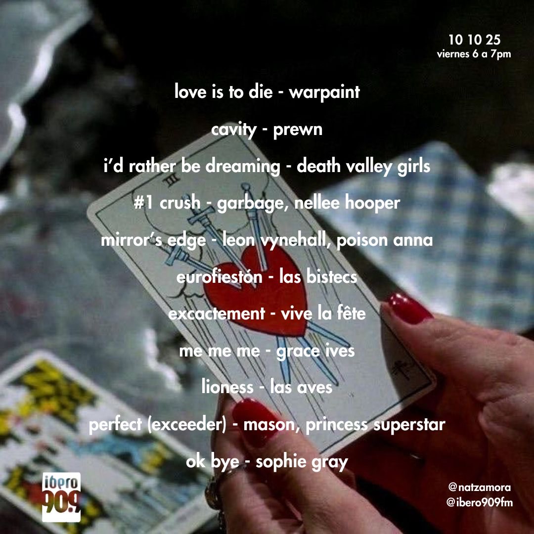 brujas, electro-disgusting y barry keoghan profanando tumbas. 

nos escuchamos este viernes de 6 a 7pm por la 90.9fm 🥀.