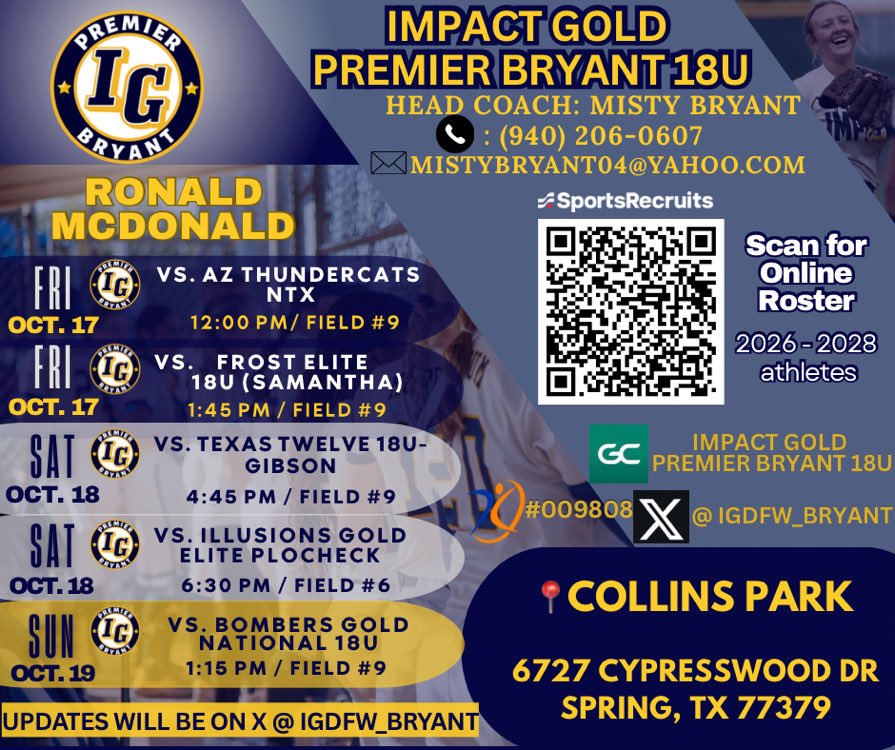 18u Impact Gold Premier Bryant tweet media