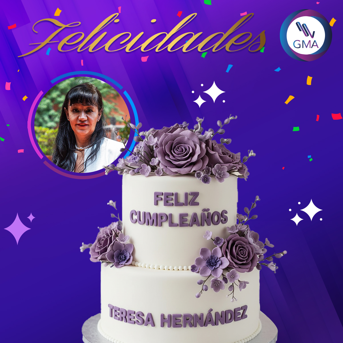 🎊🎂Teresa querida, en GMA hoy celebramos por ti 🎈
Te mandamos nuestros mejores deseos para este nuevo año.
🎊

❗️Que tengas un día espectacular lleno de sorpresas y sonrisas❗️🎁🎂

❗Feliz Cumpleaños❗😀

#GMA #FelizCumpleaños #Felicidades