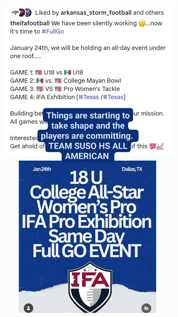 CoachJuliensuso's tweet image. We are looking at putting the best High School Seniors together to play Team Mexico this January in Dallas at the Cowboys practice facility. All interested parties DM us for the details. 
#SUSO