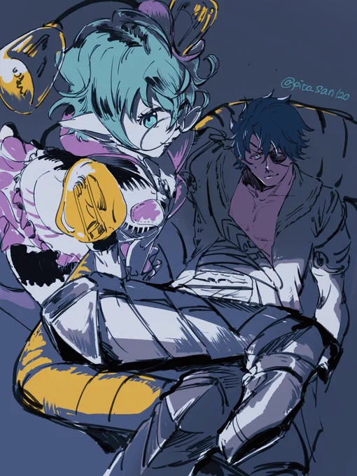 今気づいたけどジークとメレフ結構好きなのに全然描いてないな!?いや風景の方で描いてるけどあれはほぼノーカンだし…あとイーラ勢もほぼ描いてないなぁ…1回だけ描いたメツブレイドとか落書きとかそんなもんかも…そうか…