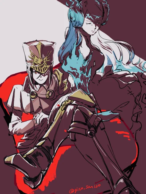 今気づいたけどジークとメレフ結構好きなのに全然描いてないな!?いや風景の方で描いてるけどあれはほぼノーカンだし…あとイーラ勢もほぼ描いてないなぁ…1回だけ描いたメツブレイドとか落書きとかそんなもんかも…そうか…