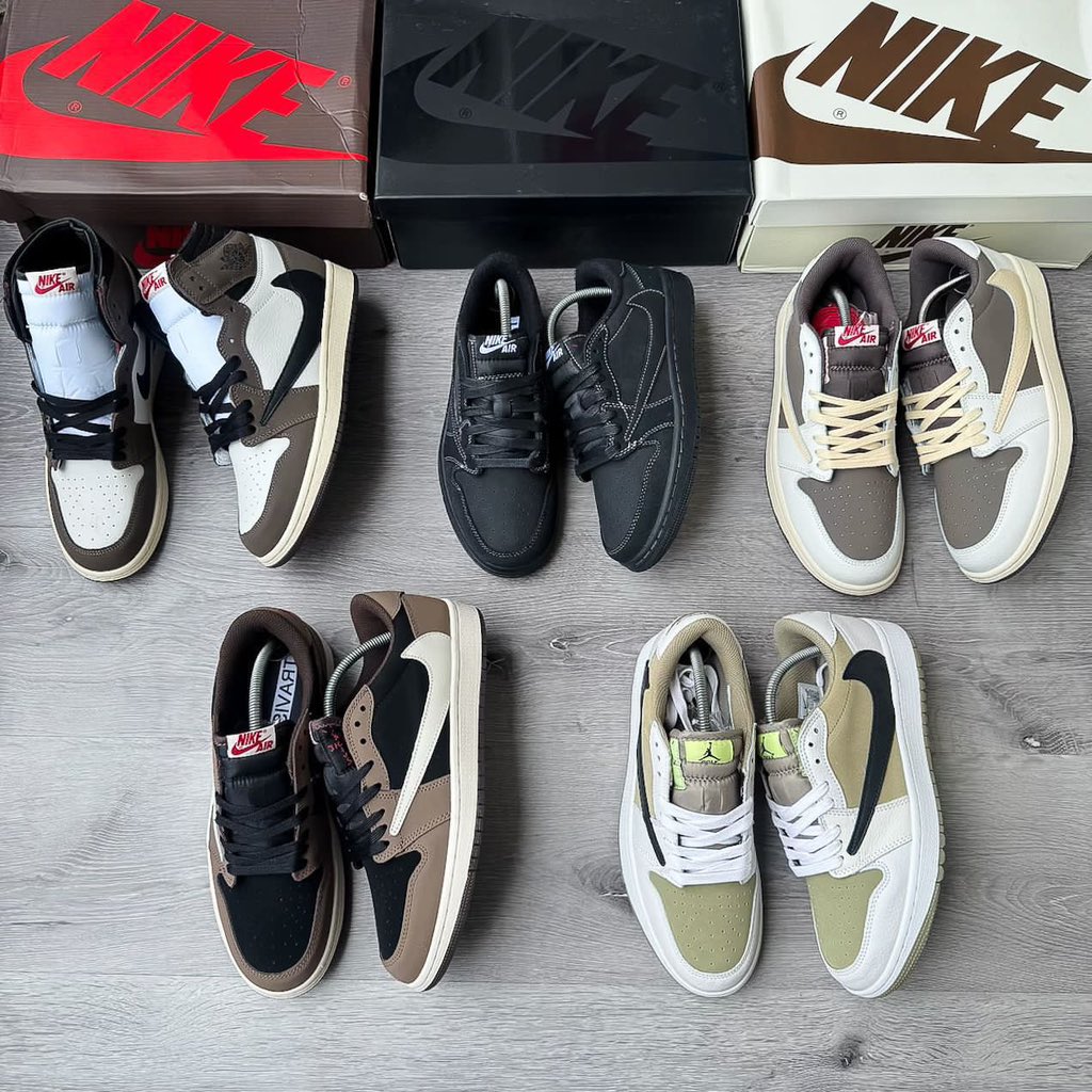 *TRAVIS SCOTT x JORDAN 1  RETRO OG NOW AVAILABLE IN STORE IN MULTIPLE COLORWAYS* 🏬 

👟: *39 - 46*‼️
67,000