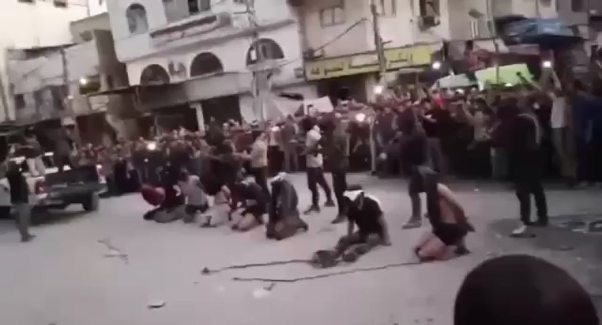 IhabHassane's tweet image. BREAKING: Hamas militias have just executed 7 people in public—accused of “collaboration”—and forced residents to watch.