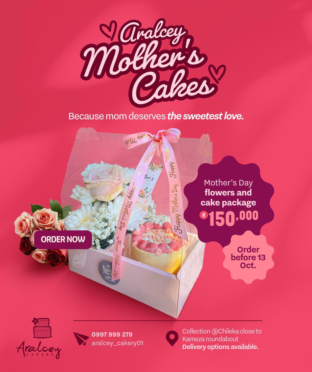 Some gifts fade, but love baked into a cake stays in the heart forever. 🔥🫵🏾

This Mother’s Day, show mom just how much she means with our classic vintage lambeth cake m, soft, stunning, and full of sweetness! 

Order yours before 13 Oct. 
Contact <a href="/Celia_aralcey/">🌼 Aralcey cakery 🌼</a> or 0997999279