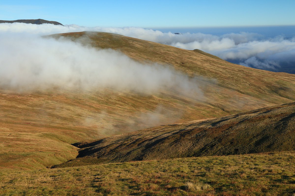 It was like summer above the clouds today. This is Clough Head to Stybarrow Dodd.