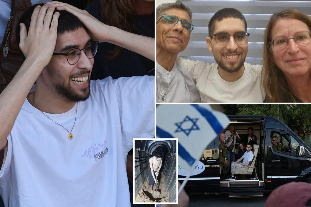 Israeli hostage forced to dig his own grave now all smiles as reunited with parents trib.al/YL23iHp
