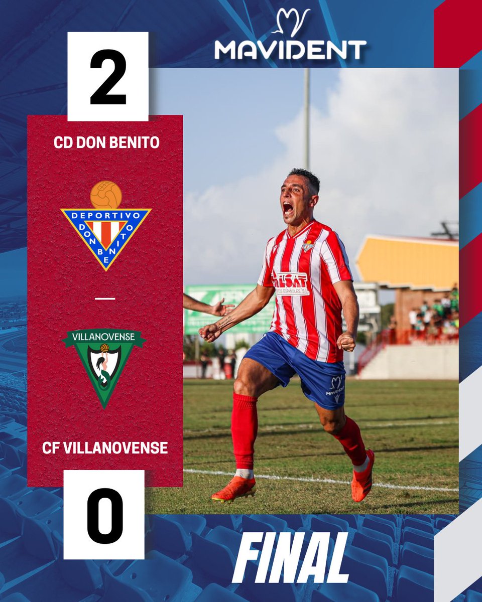 ⏱️FINAL DEL ENCUENTRO |

 CD Don Benito 2⃣ - 0⃣ CF Villanovense

¡¡SIIIIIIIII DEPOOOOOOOOOOR!! ¡QUÉ EQUIPAZO!

#DonBenitoVillanovense