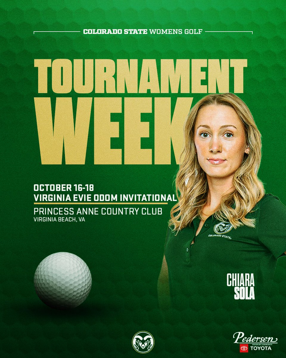 IT'S TOURNAMENT WEEK! 🎉

The Rams are heading to Virginia for the Evie Odom Invitational! 

#Relentless x #CSURams