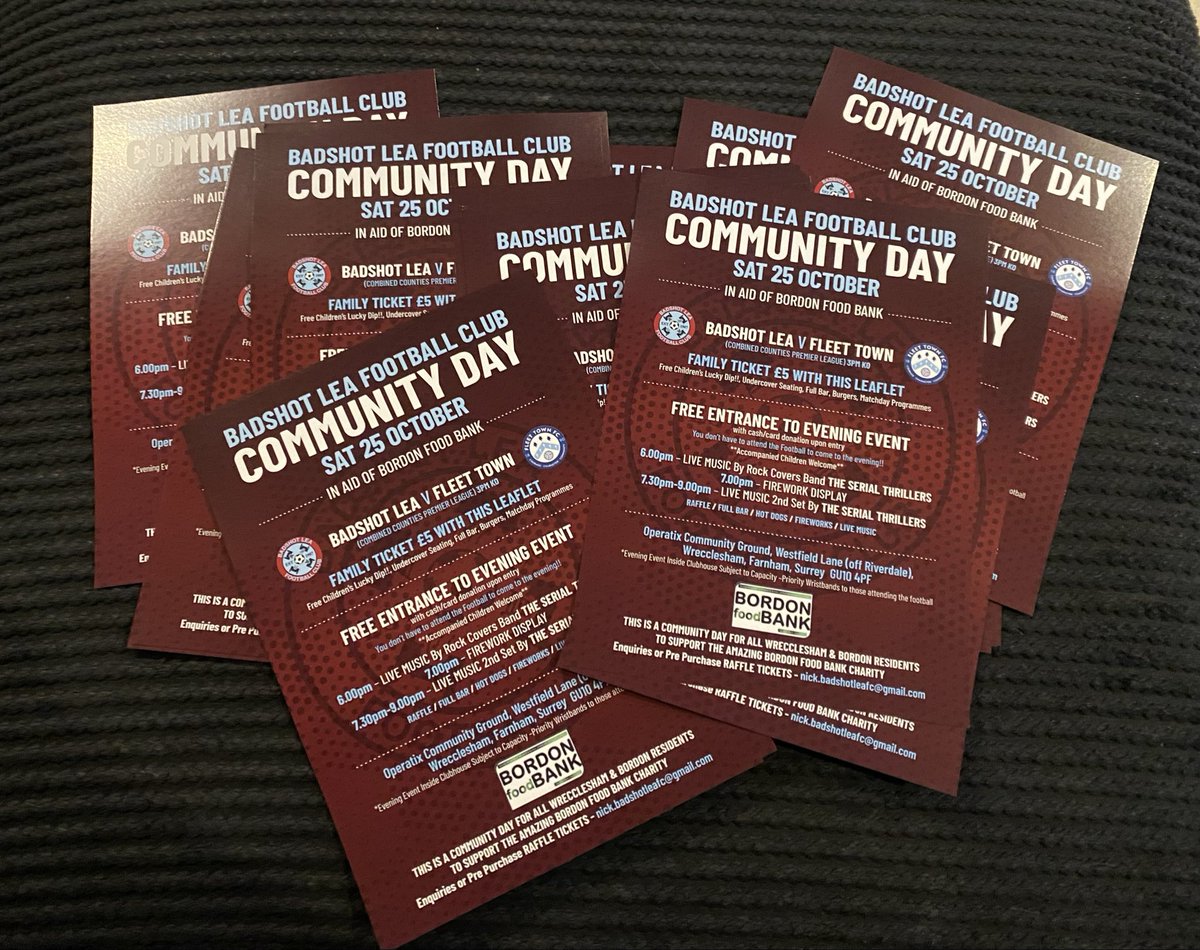 Nick Hester (@wreccleshambag1) on Twitter photo The first 400 of these delivered around Wrecclesham homes this afternoon, 17,000 steps and sore hands (those letter boxes are sharp!)
<a href="/BLFC1907/">Badshot Lea FC</a> <a href="/blfcladies/">Badshot Lea FC Ladies</a> <a href="/Blfcu18s/">Badshot Lea U18s</a> <a href="/BadshotLeaColts/">Badshot Lea Youth & Colts FC</a> The first 400 of these delivered around Wrecclesham homes this afternoon, 17,000 steps and sore hands (those letter boxes are sharp!)
<a href="/BLFC1907/">Badshot Lea FC</a> <a href="/blfcladies/">Badshot Lea FC Ladies</a> <a href="/Blfcu18s/">Badshot Lea U18s</a> <a href="/BadshotLeaColts/">Badshot Lea Youth & Colts FC</a>