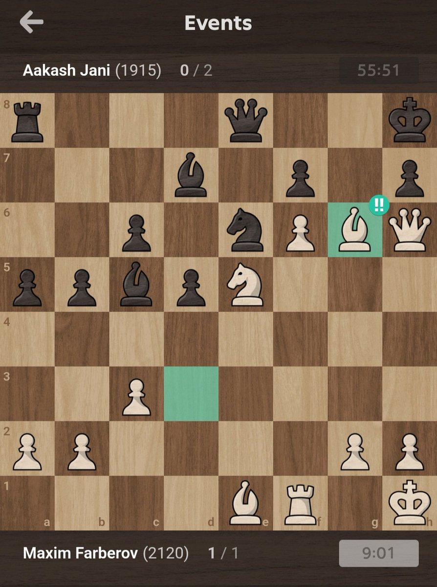 Finally made it onto the live boards after a slow start here in Virginia. 4/6 now going into the last round!

chess.com/events/4th-sky…