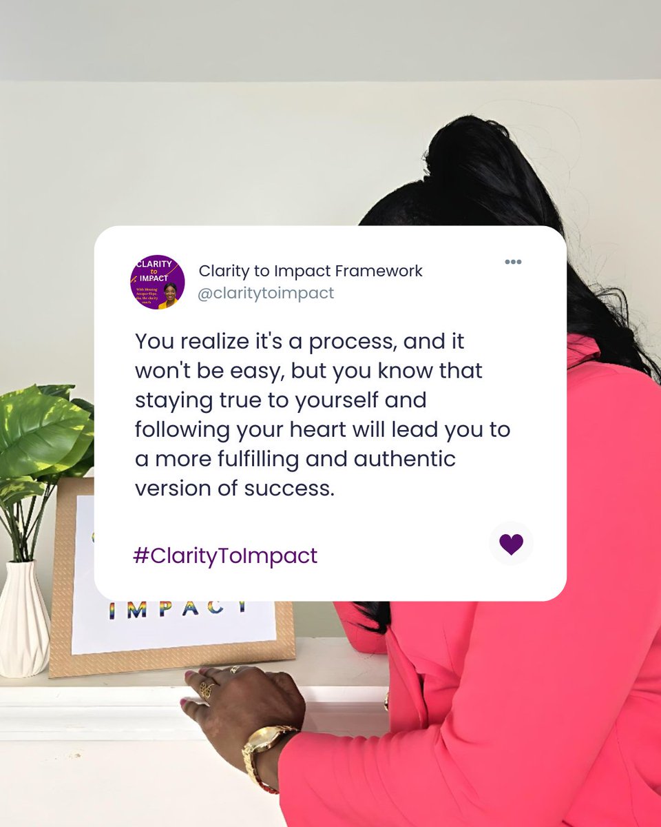 claritytoimpact's tweet photo. Have you ever felt like you’ve outgrown your old version of success?
I’d love to hear how you’re redefining yours. 👇
Retweet. Like. Comment.
#Growth #SelfReflection #redefinition #evolution #claritytoimpact https://t.co/g8UUEBQy3A