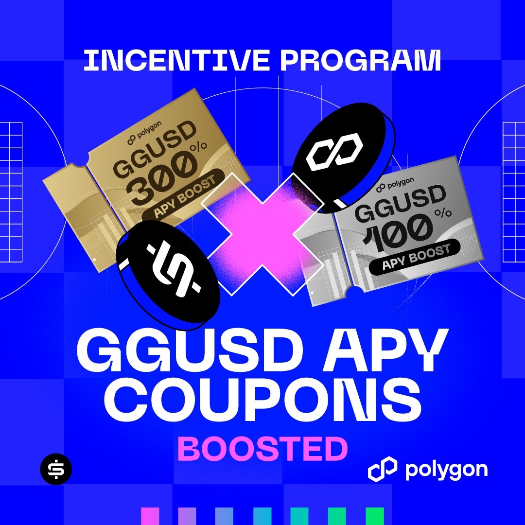 🌐 GGUSD Polygon Incentive Program

The first stage of our <a href="/0xPolygon/">Polygon</a> Incentive Program is live! 💜

GGUSD Polygon APY Coupons are now hidden inside GGBoxes - with chances to win:
💠 100% APY Silver Boost Coupons
💠 300% APY Gold Boost Coupons

Available exclusively to users