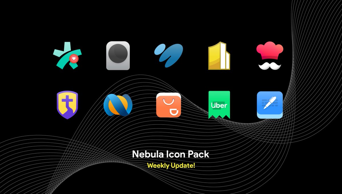 A stunning update for Nebula is live on the store! 

🔸 Added 20 awesome premium icons! 
🔸 8130+ total icons now! 

Grab it here NOW 👉🏻 bit.ly/NebulaIcons 

Reposts and ❤️s are always welcome!! 

Cheers guys!!