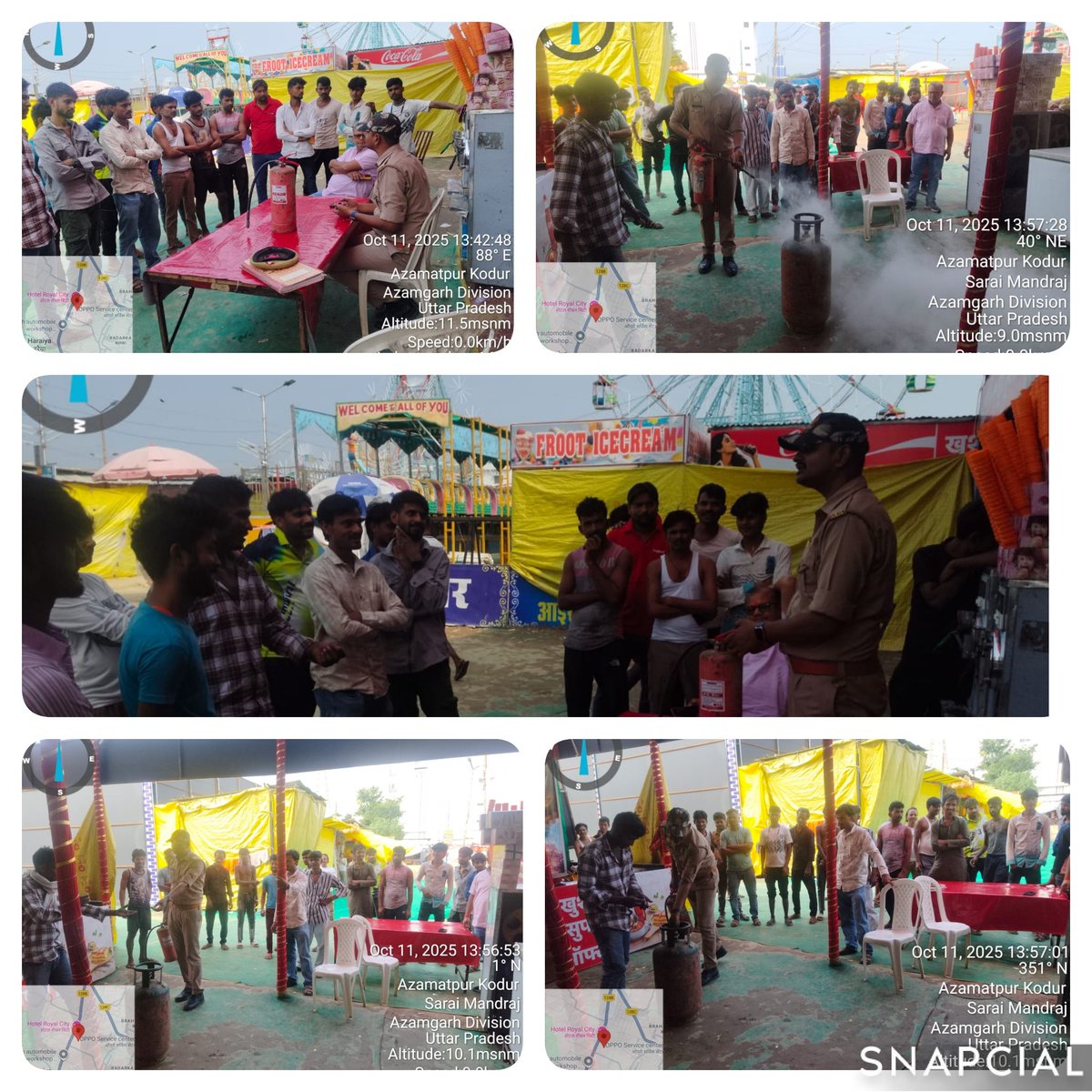 CfofsAz's tweet image. अपर पुलिस महानिदेशक, अग्निशमन एवं आपात सेवा उ.प्र. लखनऊ के आदेशानुसार दीपावली पर्व पर @CfofsAz  टीम द्वारा शिमला कॉर्निवाल प्रदर्शनी आजमगढ़ में अग्निसुरक्षा निरीक्षण कर आमजन को आग से बचाव व प्राथमिक अग्निशमन उपायों के प्रति जागरूक किया गया।
#FireSafety #UPFireService #Azamgarh