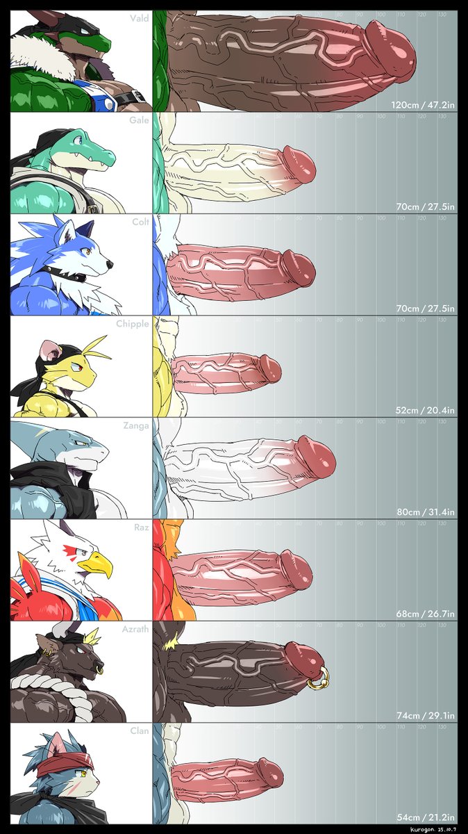 いまさらサイズチャート　ヴァルド海賊団編