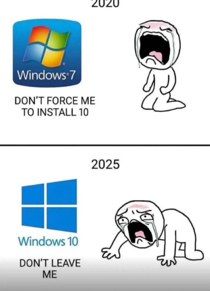 Windows 10 support ends tomorrow 

An urgent warning has been issued to millions of Microsoft users ahead of a major software change.

“Microsoft will no longer provide security and feature updates and technical support for Windows 10 PCs,” Microsoft executive Yusuf Mehdi said