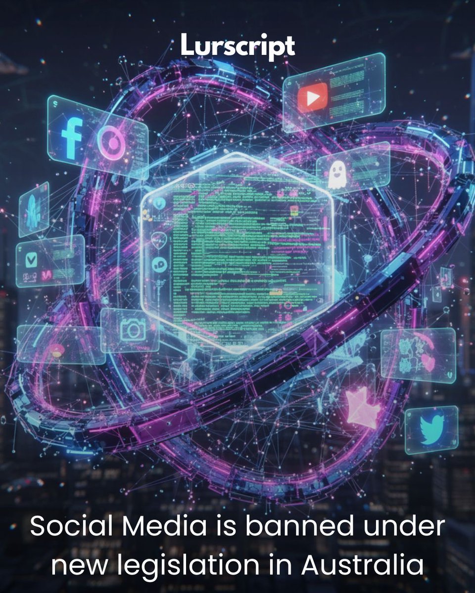 lurscript1's tweet image. The restrictions coming to an effect on December 10, 2025 is a significant restriction on social media used by minors. It's a mandatory minimum age of 16 years old for creating or keeping an account.
#socialmedia #buzz #australia #latest #updates