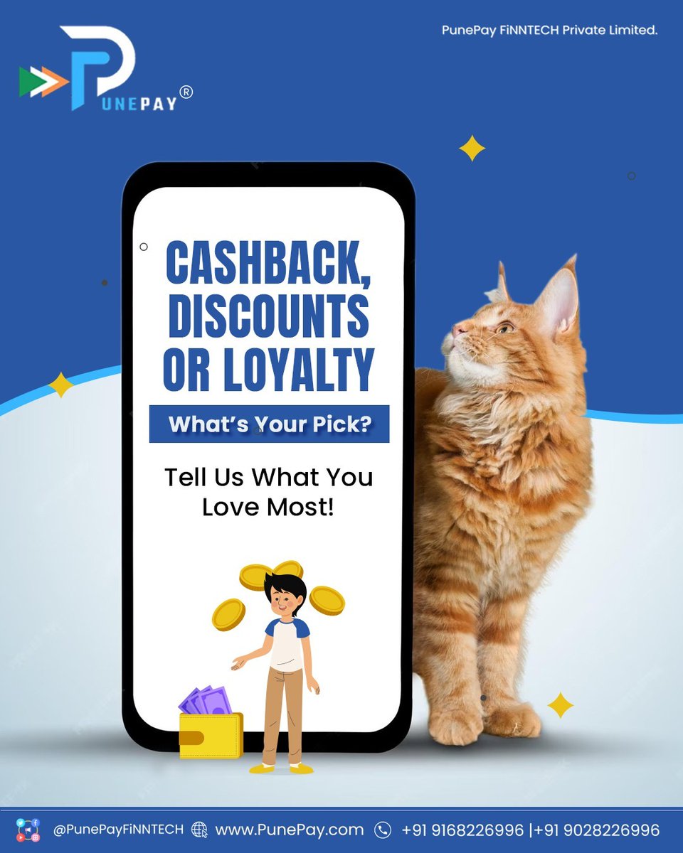 PunePayFiNNTECH's tweet image. Hey Pune! Let’s settle this debate 👇
 What’s your favorite way to save while shopping?
 1️⃣ Cashback
 2️⃣ Discounts
 3️⃣ Loyalty Points
 Vote in the comments and let’s see which wins! 💬

#MondayEngagement #PunePayPoll #FintechFun #SmartShopping #PuneBuzz