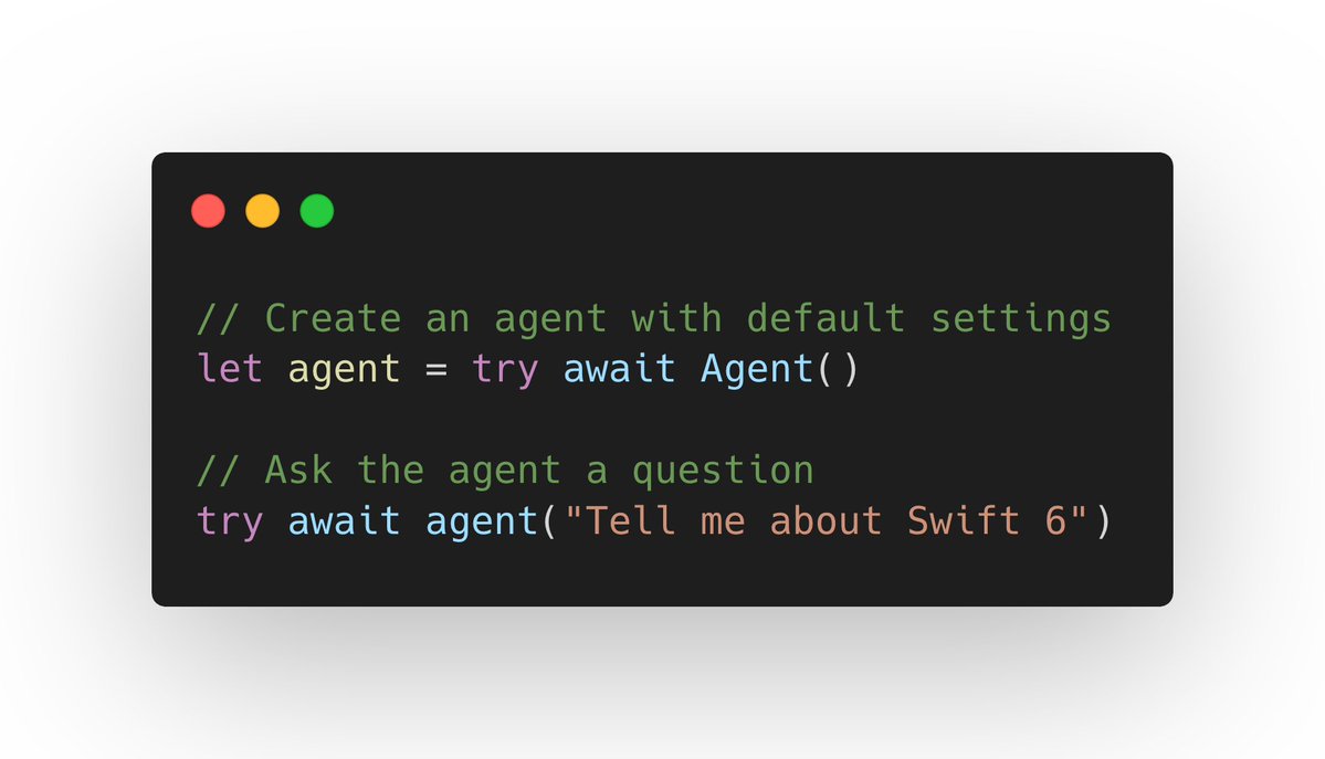 sebsto's tweet image. What if writing an AI Agent in Swift what as easy as this ?
Discover Agent Kit for Swift (inspired by the Strands SDK) during my session DEV416 at AWS re:Invent
Register today: reinvent.awsevents.com (video available later)
#swiftlang #opensource #aiagents #awsreinvent