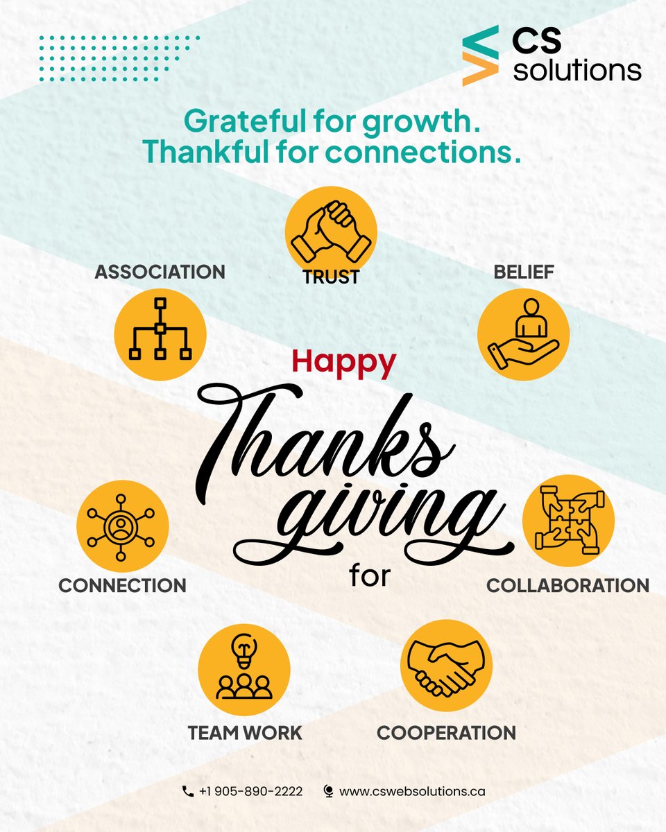 cs_websolutions's tweet image. This Thanksgiving, we’re celebrating the connections that matter — between businesses and their customers. At CS Web, we make every click count, helping you grow smarter and faster.
#SEOStrategies #CSWeb #CSWebSolutions #DigitalMarketing #SearchEngineMarketing #SEO