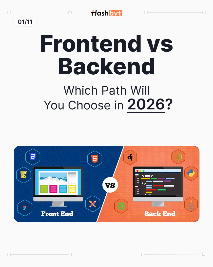 hashbyt's tweet image. Frontend or Backend? Your 2026 career path is waiting. This decision will define your future in tech.
#frontend #backend #frontendvsbackend