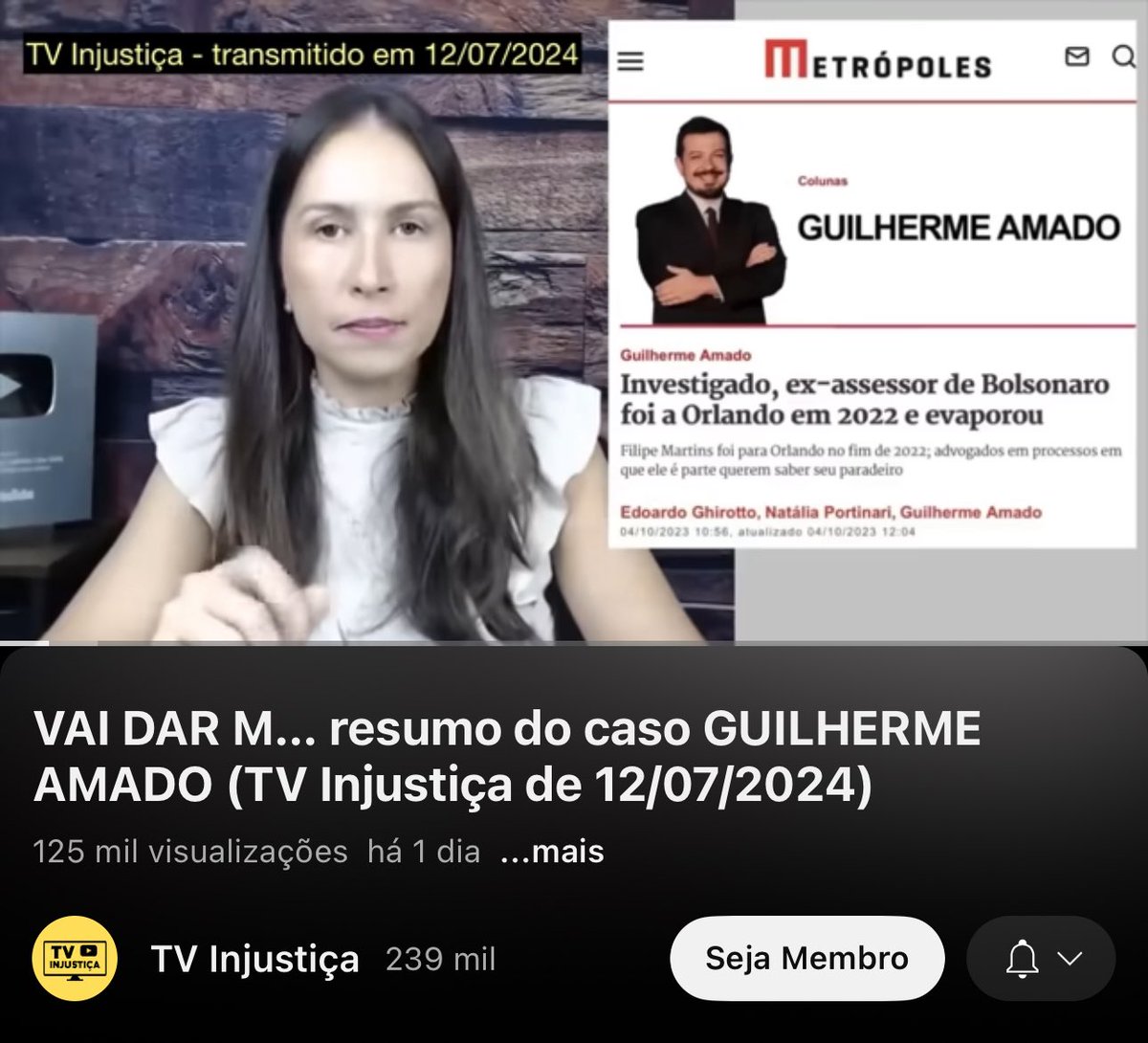 BolsonaroSP's tweet photo. Juíza @ludmilagrilo11 destrincha a relação do jornalista Guilherme Amado com a prisão ilegal de Filipe Martins.

https://t.co/4GTj4RLmKQ https://t.co/MVn56HyvwO