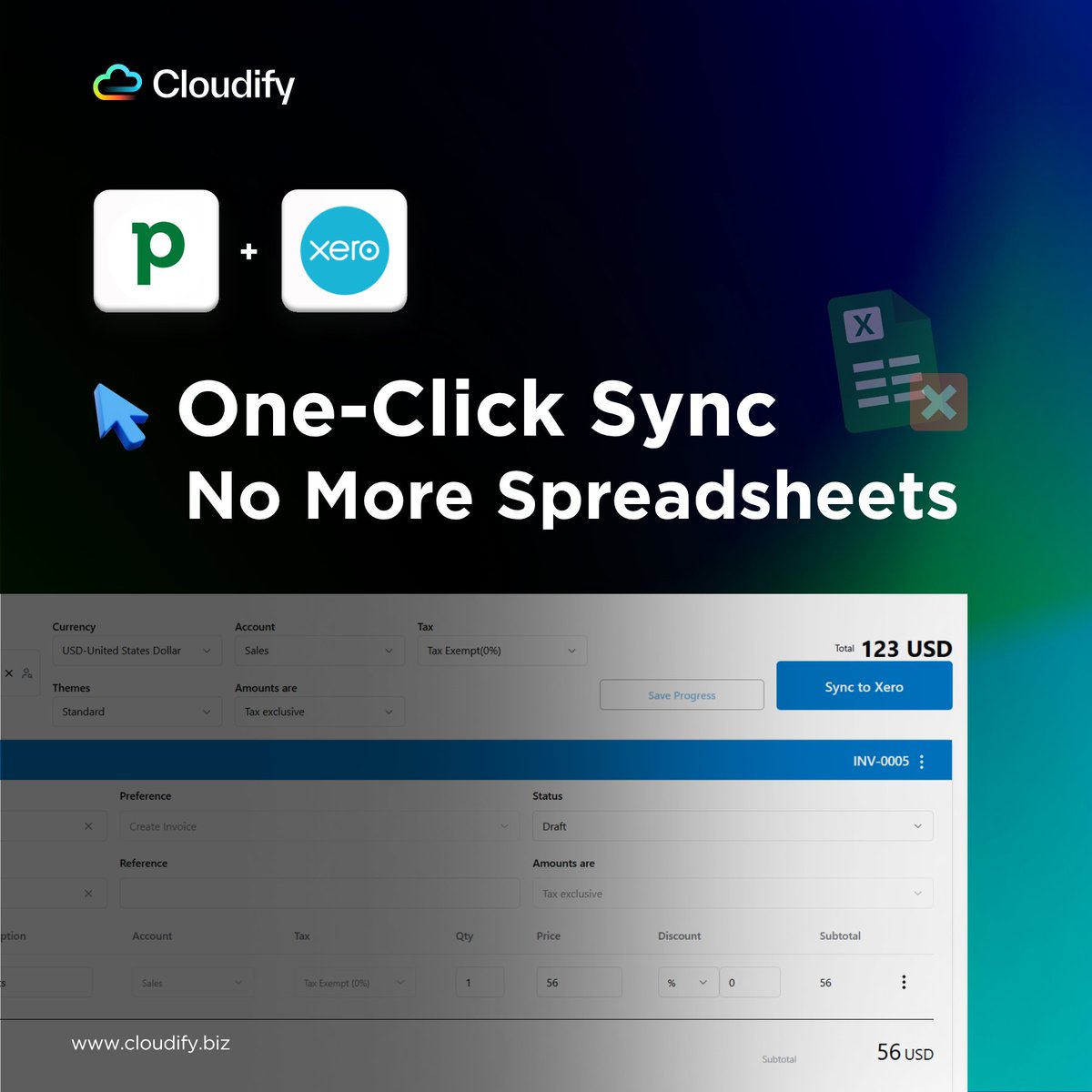 Cloudify_biz's tweet image. ⏰Businesses lose 120+ hours every year on manual invoicing.

Why not get those hours back?

With @pipedrive-@Xero , invoices sync with one click—no spreadsheets, no errors.

Smarter invoicing starts now →pipedrive.com/en/marketplace…

#Pipedrive #Xero