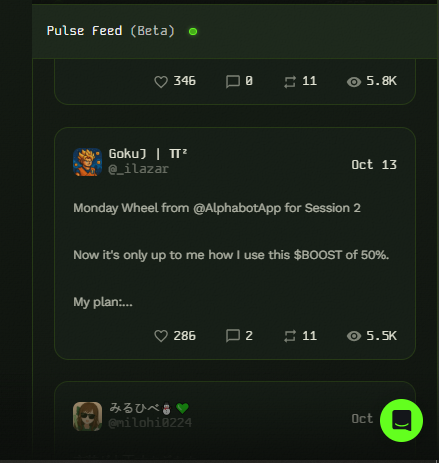 _ilazar's tweet photo. $Boost Session 2 Stories | Day 13  -  Reword  ⚡️ 

Yesterday I was telling what are Zaps. 

to recap  Zaps = your total influence score on
@alphabot

It combines:  Mindshare and Action Points 

Today i stop for a moment and enjoy the fact that I saw my very first post of the day on the @PulseInfra  feed. 

Thank you @alphabot 
Thank you @boostdotgg 
Thank you @PulseInfra 
Thanks you $BOOST + ZAP

thanks you to all the people that supported me. today i felt fulfillment

Let's make the hell from Session 2

 Join ->  https://t.co/Busmi4rCC6