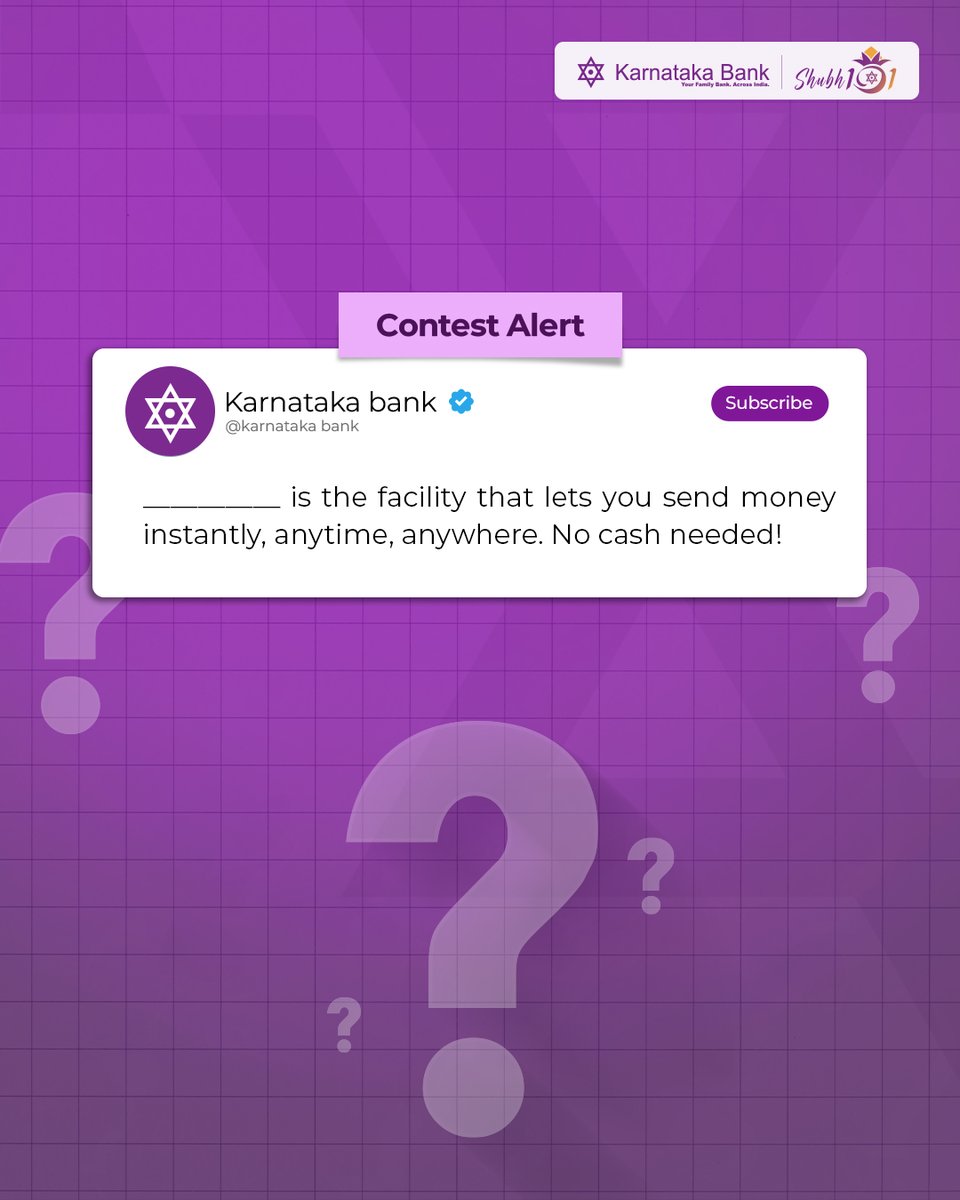 KarnatakaBank's tweet image. Comment your answer and let the prize find a lucky winner. 

Clue: You just need a phone and a phone number.

[Contest, Banking, Easy Banking, Karnataka Bank, Loans, Cash, Money, Contest alert] 

#KarnatakaBank #Banking #EasyBanking #Loans #Cash #Money #Contestalert