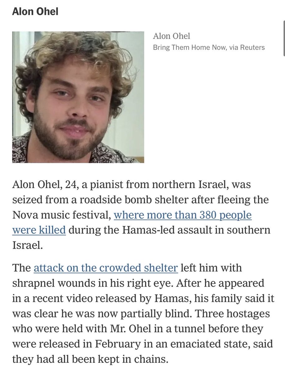 marcportermagee's tweet image. The NYT profiles the hostages released today
