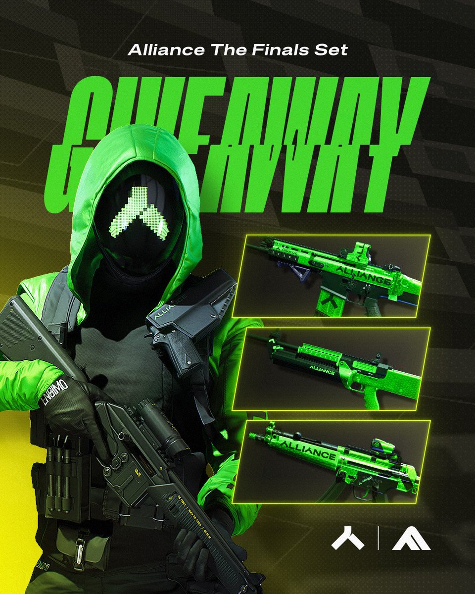 Win an Alliance set for you and your duo and cashout in style!

To join our giveaway simply follow us and the squad
<a href="/carnifexGG/">Alliance carnifex</a>
<a href="/Treason_fps/">Alex ツ</a>
<a href="/Palmag_/">Palma</a>
<a href="/theAllianceGG/">Alliance</a>

🔁Then share the post and tag your duo!

Good luck and see you in THE FINALS!