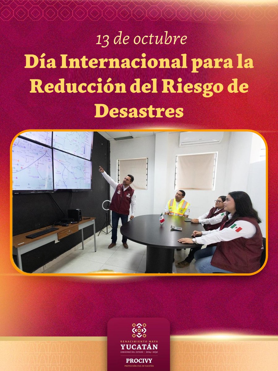 procivy's tweet photo. Hoy es el Día Internacional Para la Reducción del Riesgo de Desastres (#DIRRD).
Tiene como objetivo crear conciencia y minimizar los riesgos derivados de los fenómenos naturales y antropogénicos, así como generar una #cultura mundial sobre #prevención y #preparación. https://t.co/PfxMiGzshl