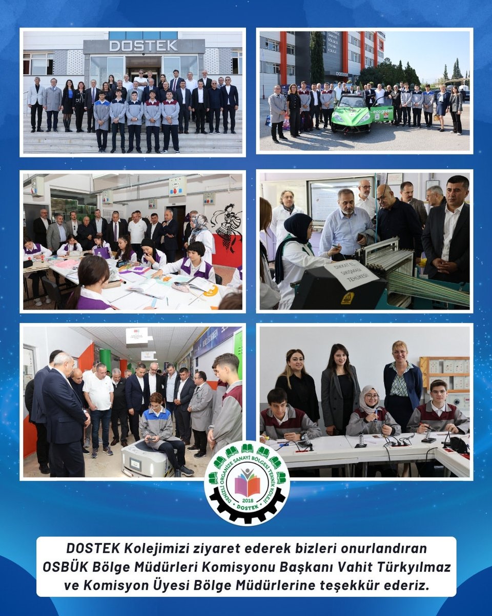 dostekkoleji's tweet image. DOSTEK Kolejimizi ziyaret ederek bizleri onurlandıran OSBÜK Bölge Müdürleri Komisyonu Başkanı Sayın Vahit Türkyılmaz ve Komisyon Üyesi Bölge Müdürlerine teşekkür ederiz. 

@Osbuk_org 
@DenizliOsb 

#dostekkoleji #dostek #denizliosb #osbük #ziyaret