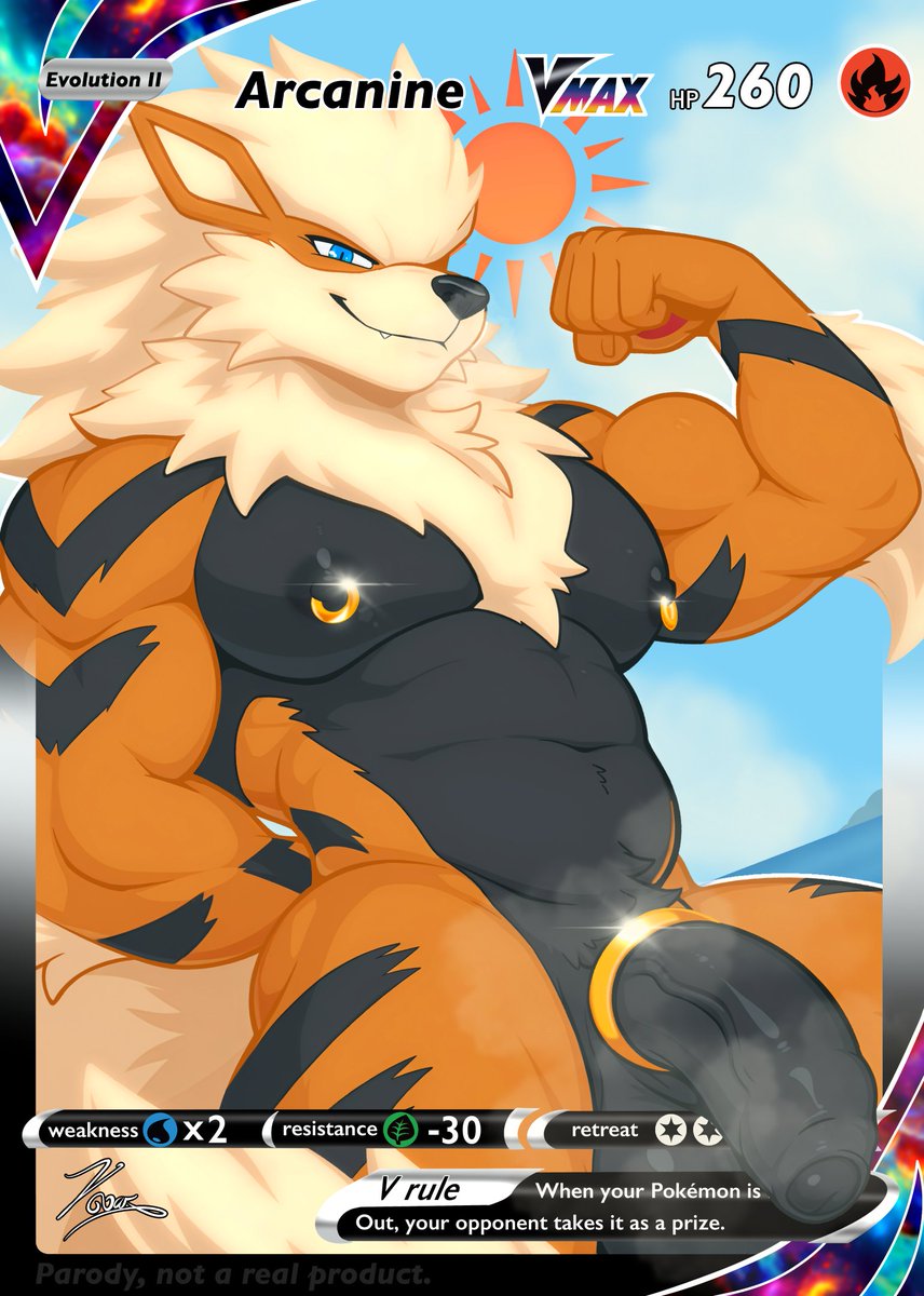 Fat cock Special edition Arcanine card :3