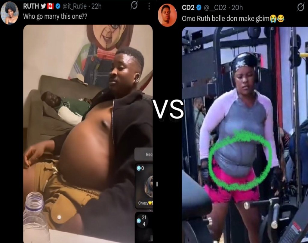 sky_prince62136's tweet image. Omo, Ruth belle don make gbim but sis is thriving at the gym! Who go marry this one? The real question: When curves hit different, why settle for flat when you can have flabulous?  #BodyPosi #RuthVsCD2"