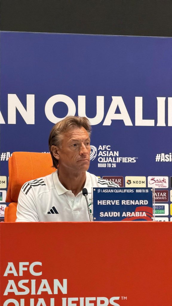 🗣️هيرفي رينارد:

 اليوم نحن على بُعد 24 ساعة من التأهل..
علينا ان نكون جاهزين ونركز على هدفنا 🇸🇦