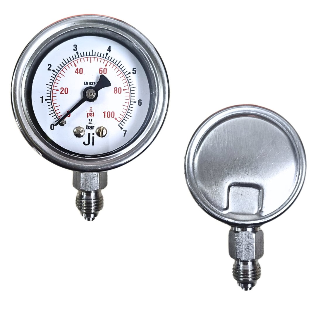 JIGAUGES's tweet image. "JI" Economical Pressure Gauge, 2" (50 mm) Dial, Range 0 to 7 bar with Dual Scale of 100 PSI, Direct Mounting Bottom Entry, 1/4" BSP (M) Connection, SS Body
japsin.co.in/product/econom…
#pressuregauge #Pressureinstruments #processcontrol #engineering #processcontrolinstrumentation