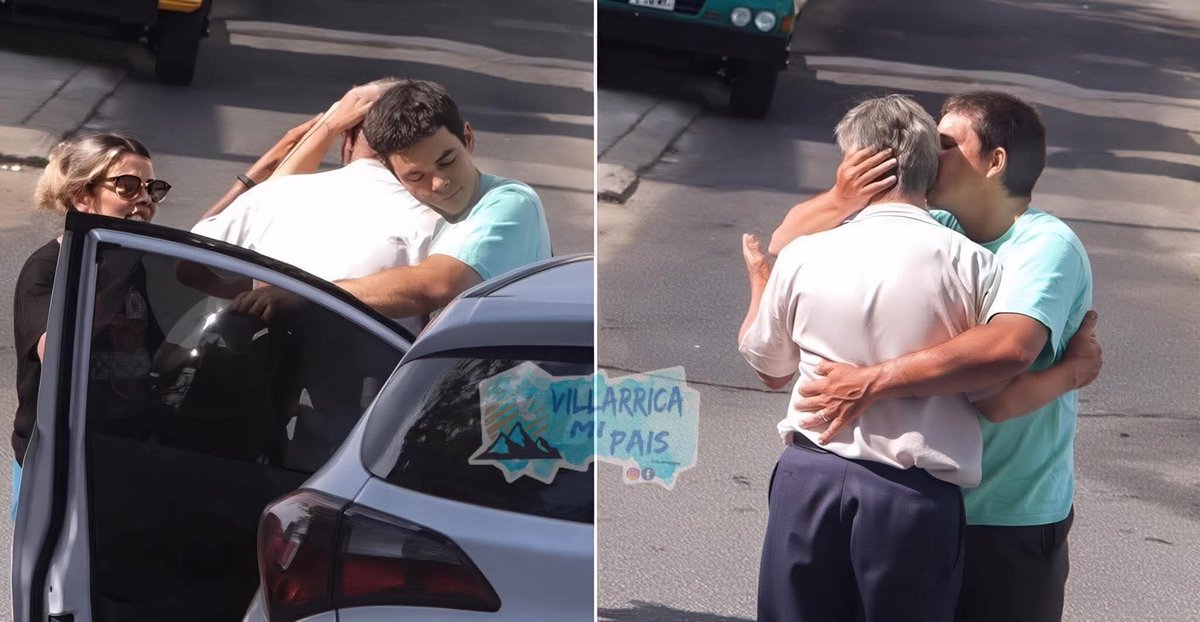 Una escena que conmovió en las redes 
Un abuelo chocó por accidente contra una moto, pero en lugar de enojo, el joven  se levantó, lo abrazó y le dio un beso al verlo llorar mientras pedía perdón.
A veces no hacen falta palabras para recordar que aún existe bondad.