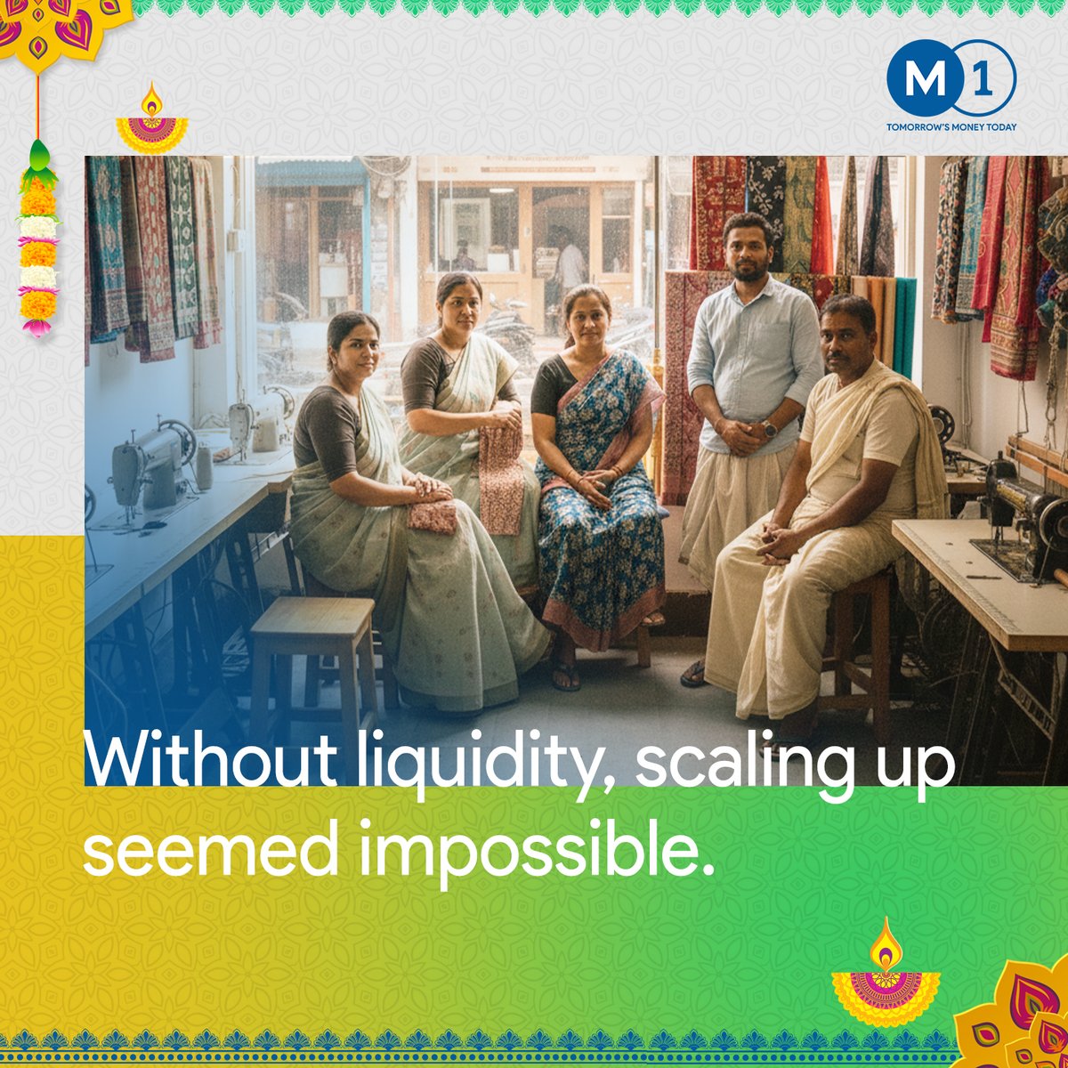 M1xchange's tweet image. When festive demand doubled, a packaging firm turned to #M1xchange. By converting invoices into instant cash flow on TReDS, they scaled fast and met the season’s rush on time. That’s #CelebrateEarlyWithM1 — where growth arrives early, just like the festivities. 🎆
#Festivaltime