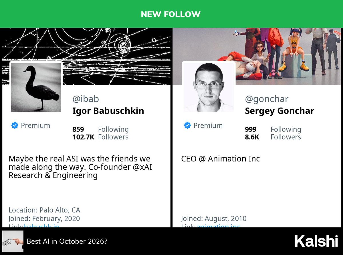 BigTechAlert's tweet image. 🆕 @ibab has started following @gonchar