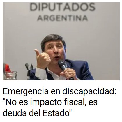Emergencia en discapacidad: "No es impacto fiscal, es deuda del Estado".
Comparto esta entrevista con Nancy Balza para El Litoral.
ellitoral.com/politica/disca…