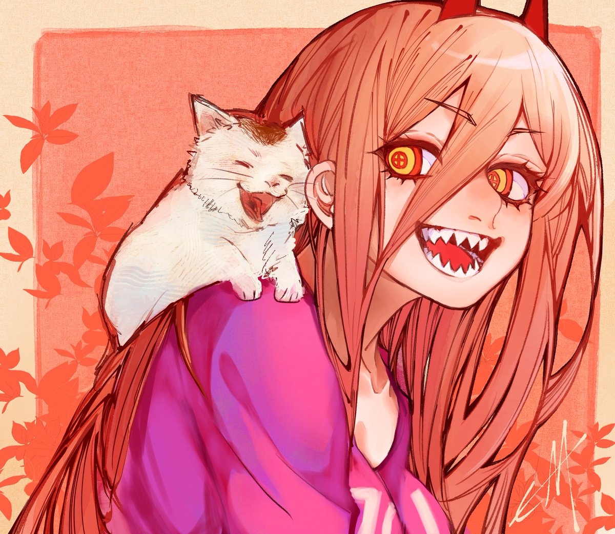 EMA_ema39's tweet photo. パワーちゃんとニャーコ🐈
#チェンソーマン  #chainsawman https://t.co/ul4ckBWXav