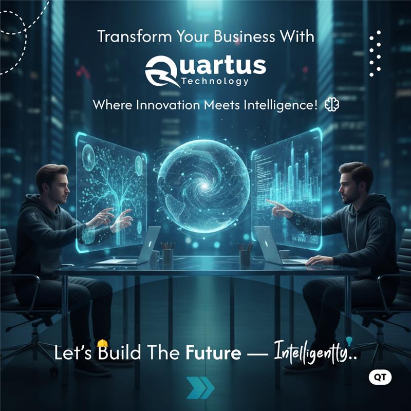 quartustechhq's tweet image. Transform your business with QuartusTech — where innovation meets intelligence!
From AI-powered app development to next-gen web experiences, we craft digital solutions that grow smarter with every interaction. 

#QuartusTech #AIDevelopment #DigitalTransformation #WebDevelopment
